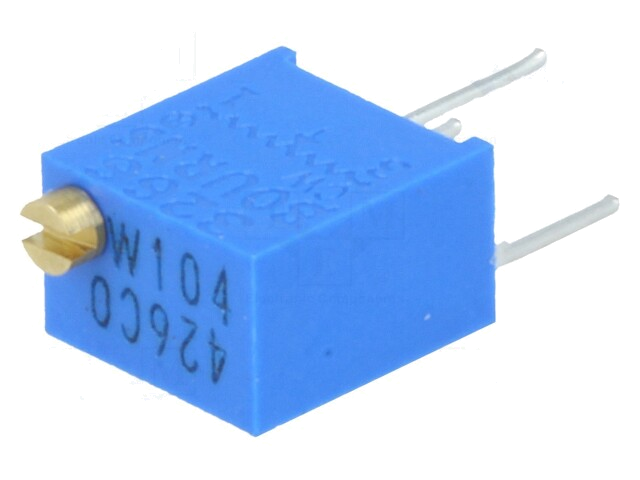 Potentiometer: montage-; meerslagen; 100kΩ; 250mW; ±10%; lineair Potentiometer: montage-; meerslagen; 100kΩ; 250mW; ±10%; lineair